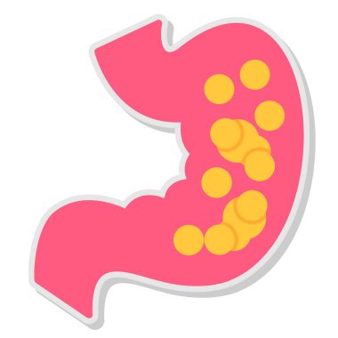 Mide simgesi. Vektör çizim