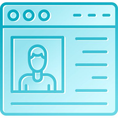 kimlik kartı simgesi, vektör illüstrasyonu