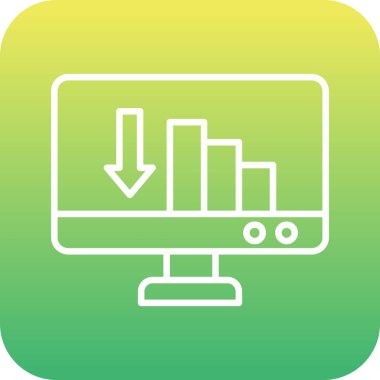 Benzersiz veri izleme vektörü glyph simgesi