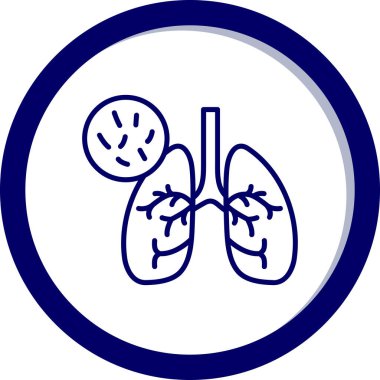 akciğerler web simgesi basit illüstrasyon