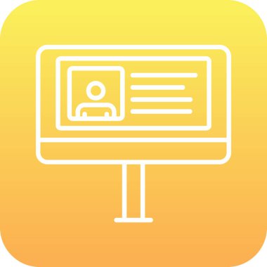 vektör lcd simgesi illüstrasyonu