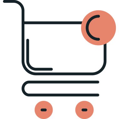 Alışveriş simgesi vektör illüstrasyonu