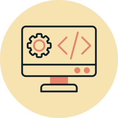 Web geliştirme simgesi vektör illüstrasyonu