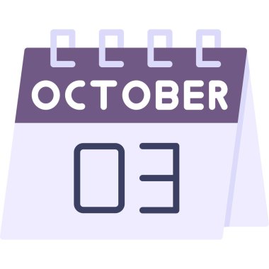 Ekim 5 - vektör simgesi - takvim