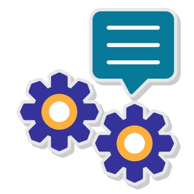 Dişliler. Web simgesi basit illüstrasyon