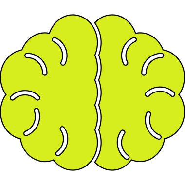 Beyin. Web simgesi basit illüstrasyon