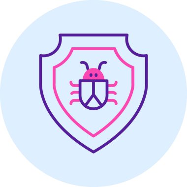 Kalkan simgesinin vektör illüstrasyonu