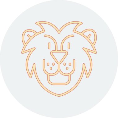 Aslan vektör çizim yüz