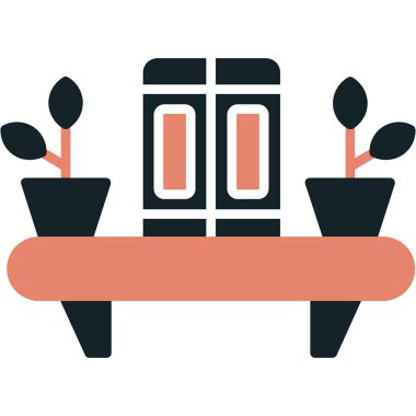 Bir kitap simgesinin vektör illüstrasyonu