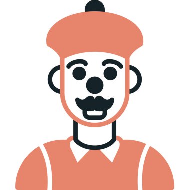 Soytarı. Web simgesi basit illüstrasyon