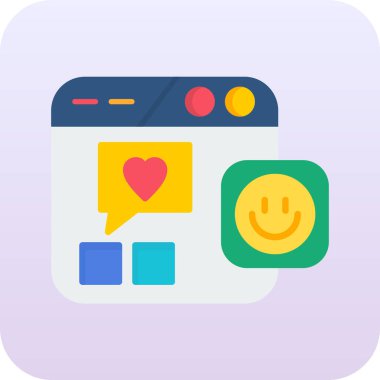 Sohbet ortam simgesi düz biçimli