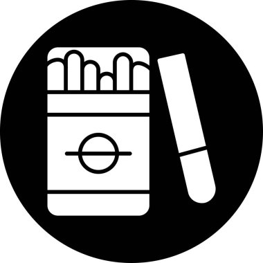 - Sigara. Web simgesi basit illüstrasyon