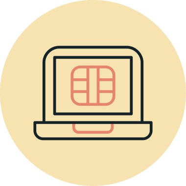 Bilgisayar. Web simgesi basit illüstrasyon