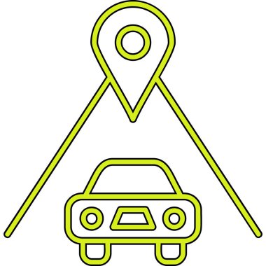 araba konumu vektör simgesi