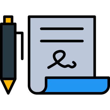 Kalemle yazılmış belge. Basit tasarım