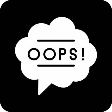 oops simgesi modada izole edilmiş arkaplan