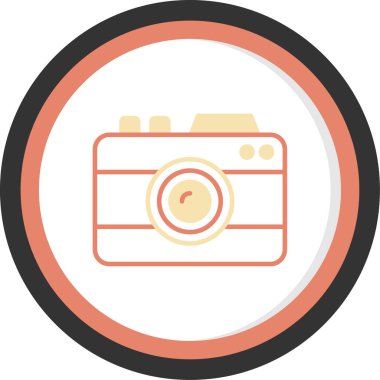 Kamera. Web simgesi basit illüstrasyon