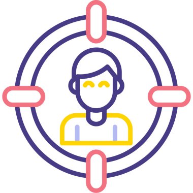 Haçı olan bir adamın vektör çizimi