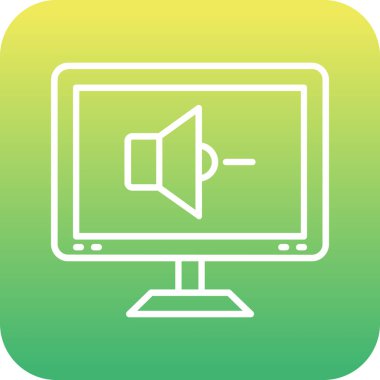 Bilgisayar İzleyici Vektör Simgesi Tasarımı