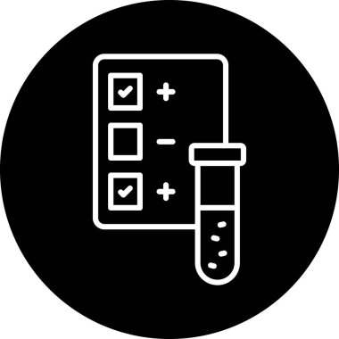 Test tübü simgesi, vektör illüstrasyonu