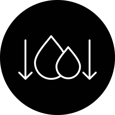 Bir damla suyun vektör illüstrasyonu