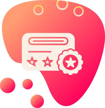 Müşteri gözden geçirme simgesi, basit vektör illüstrasyonu