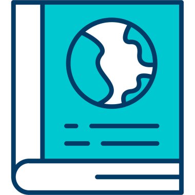 dünya haritası ikon vektör illüstrasyonu