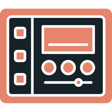 Panel web simgesi, vektör illüstrasyonu