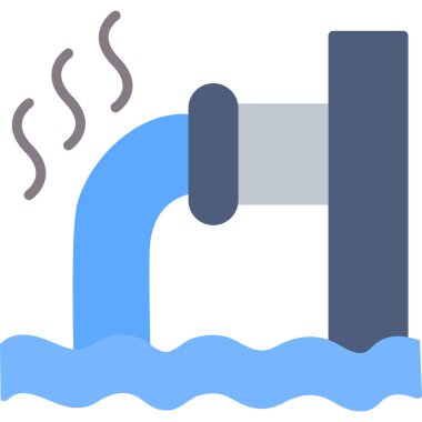 su borusu simgesi doldurulmuş dış hat biçiminde