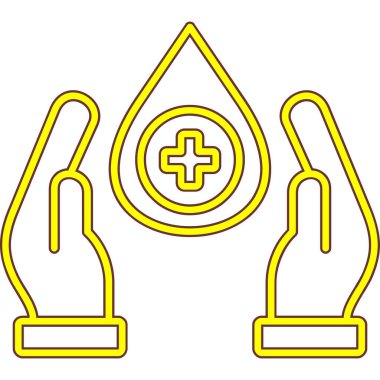 Düşürme simgesi vektör illüstrasyonu olan eller