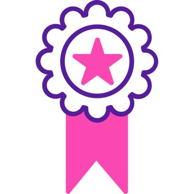 Rozet. vektör simgesi basit resimleme