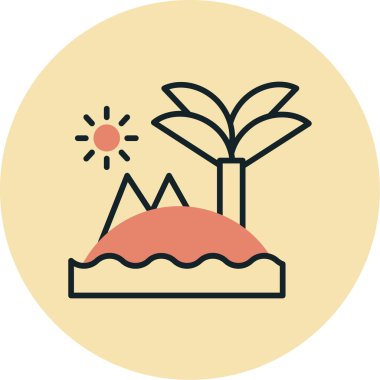 Bir ağaç simgesinin vektör illüstrasyonu