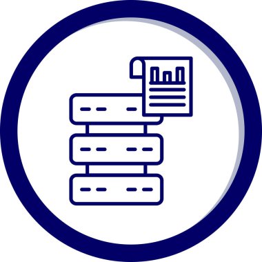 veritabanı. Web simgesi basit illüstrasyon