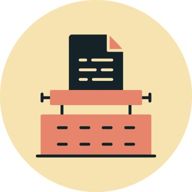 Daktilo simge vektör çizim