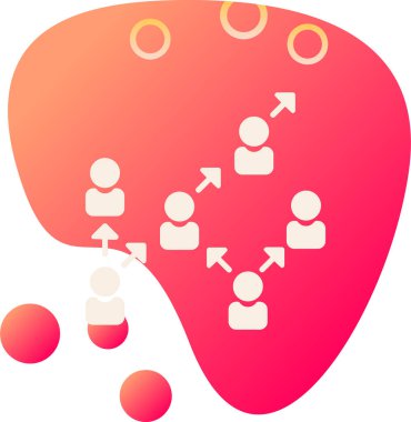 Takım çalışması için iş yönetimi dairesi simgesi