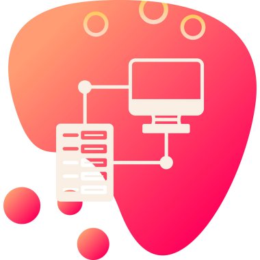 Bir bilgisayar simgesinin vektör illüstrasyonu