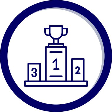 Kupa. Web simgesi basit illüstrasyon