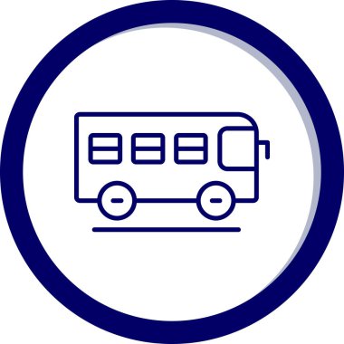 trend biçimi izole edilmiş arkaplanda otobüs işareti simgesi