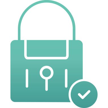 Kilit. Web simgesi basit illüstrasyon