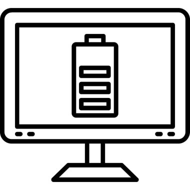 Pil. Web simgesi basit illüstrasyon