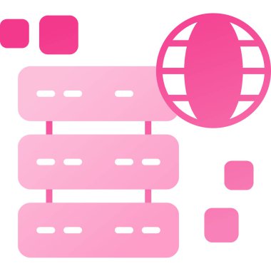 veritabanı sunucu simgesi düz biçimli