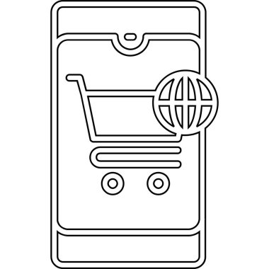 cep telefonu kredi kartı ve araba simgesi, taslak biçimi