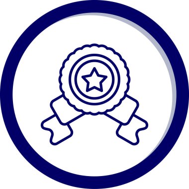 Madalya simgesinin vektör illüstrasyonu