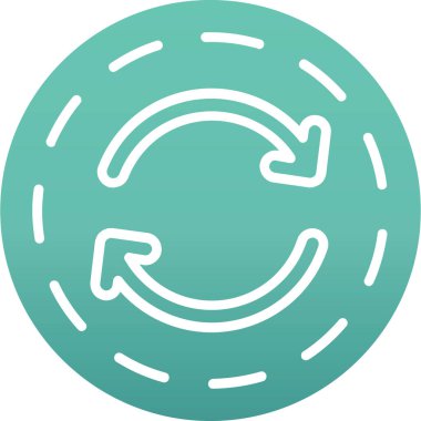 Geri dönüşüm simgesinin vektör çizimi