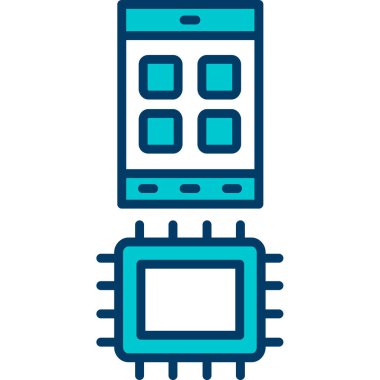 cep telefonu ikonu vektör illüstrasyonu