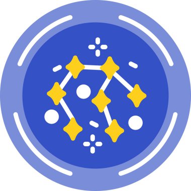 Kripto para birimi ağ simgesi, vektör illüstrasyonu