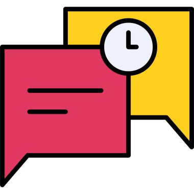 Sohbet mesajı vektör illüstrasyonu