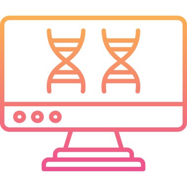 DNA molekülü. Web simgesi vektör illüstrasyonu