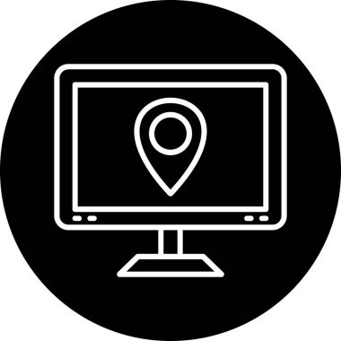 Harita işaretleyici konum simgesi ana hat biçiminde