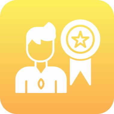 Ödül simgesi soyut bir grupta izole edildi